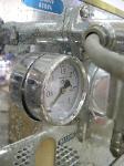 Pressure gauge.